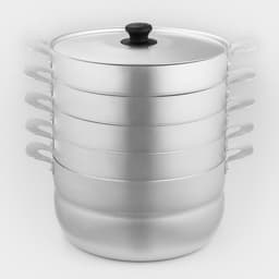 Манты-казан, 6 л, d=26 см, с 4 сетками, высота секции 5 см, с крышкой, штампованный алюминий