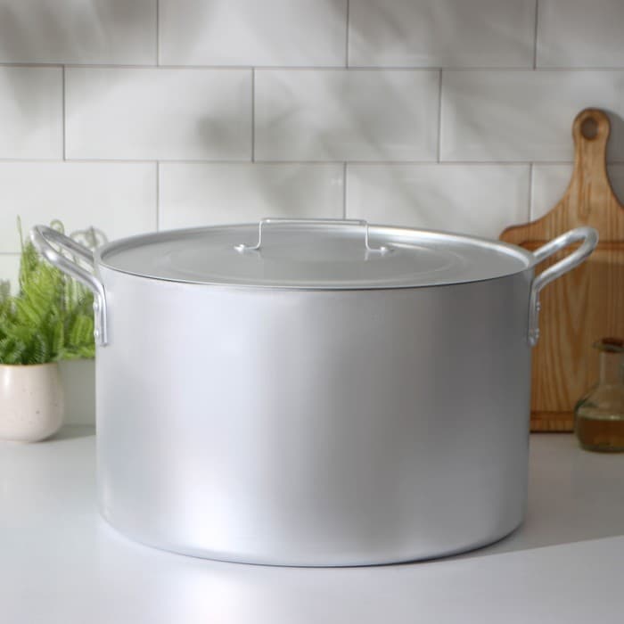 Котёл, 30 л, d=40 см, с крышкой, алюминий, серебристая