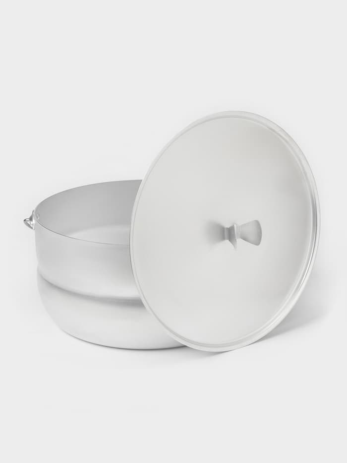 Котелок туристический, 6 л, с крышкой, штампованный алюминий