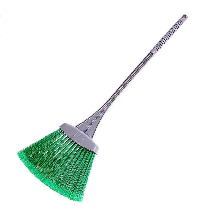 Веник жёсткий Альтернатива, с черенком, пластик, 74×14×4 см, МИКС