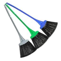 Веник жёсткий Альтернатива, с черенком, пластик, 74×14×4 см, МИКС