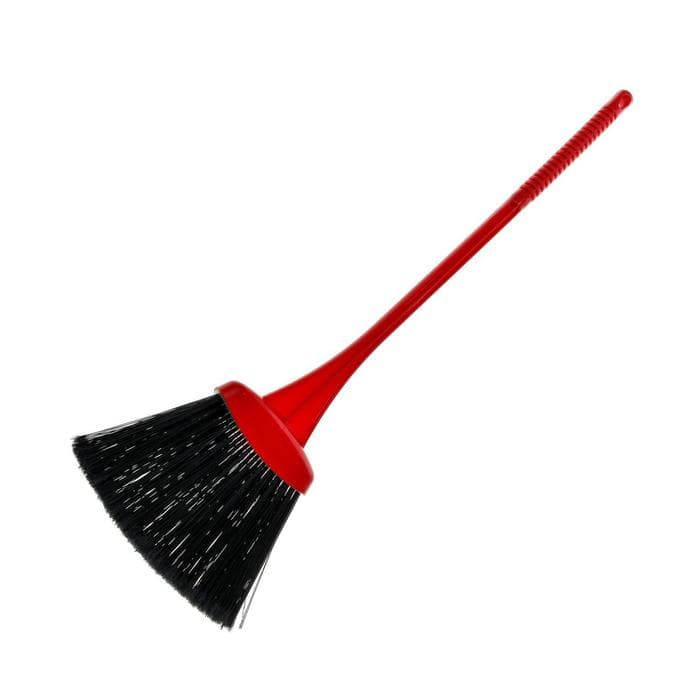 Веник жёсткий Альтернатива, с черенком, пластик, 74×14×4 см, МИКС