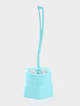 Ёршик для унитаза «Лотос», 13.5×13.5×34.5 см, с подставкой, МИКС