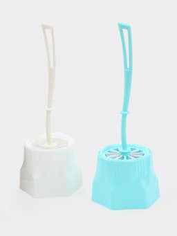 Ёршик для унитаза «Лотос», 13.5×13.5×34.5 см, с подставкой, МИКС