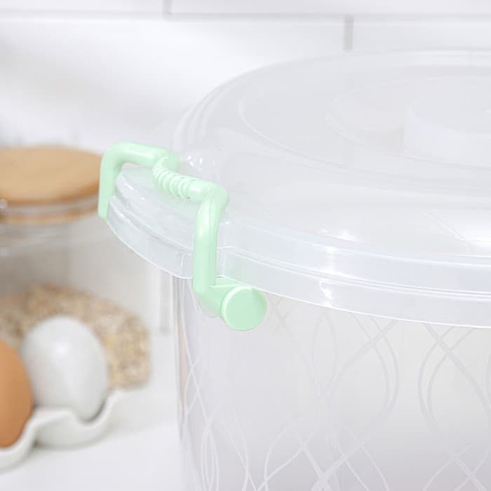 Контейнер пищевой Альтернатива, 8 л, пластик, прозрачный, ручки МИКС