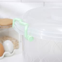 Контейнер пищевой Альтернатива, 8 л, пластик, прозрачный, ручки МИКС