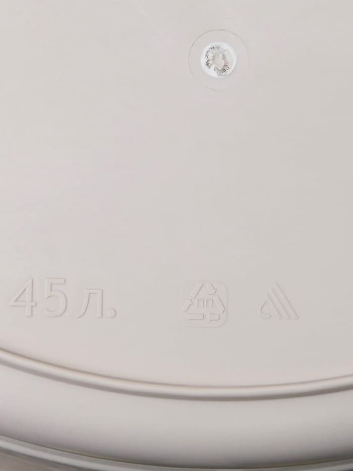 Корзина для белья угловая, 45 л, 37×50×56 см, с крышкой, слоновая кость