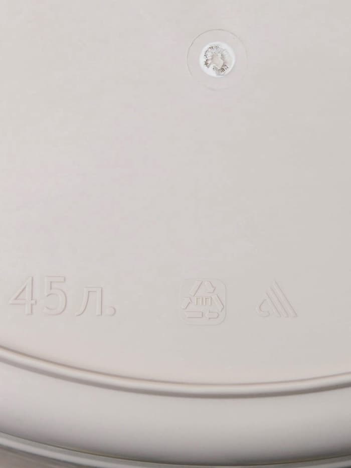 Корзина для белья угловая, 45 л, 37×50×56 см, с крышкой, слоновая кость