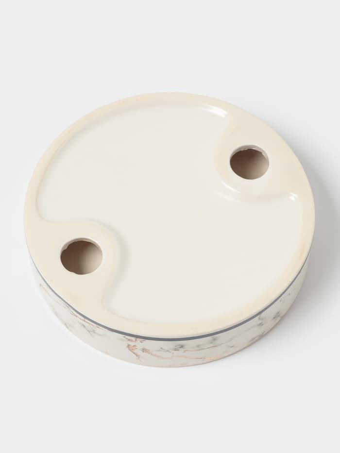 Набор аксессуаров для ванной комнаты «Афродита», 4 предмета, дозатор 380 мл, мыльница, 2 стакана, белый