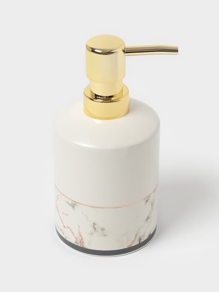 Набор аксессуаров для ванной комнаты «Афродита», 4 предмета, дозатор 380 мл, мыльница, 2 стакана, белый