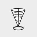 Корзинка для картофеля фри Доляна «Лукси», 10×10×14.5 см, нержавеющая сталь, чёрная