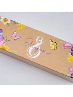 Коробка для макарун, кондитерская упаковка, «8 марта» 18×5.5×5.5 см