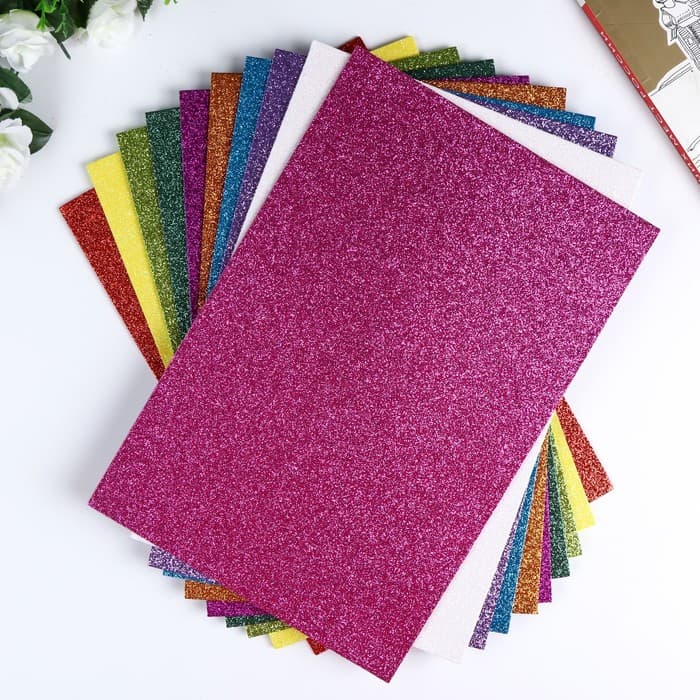 Фоамиран глиттерный Magic 4 Hobby10 шт., 20×30 см, 2 мм