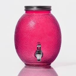 Диспенсер для напитков «Фреш», 4 л, 21×16×24 см, стекло, розовый