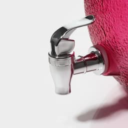 Диспенсер для напитков «Фреш», 4 л, 21×16×24 см, стекло, розовый