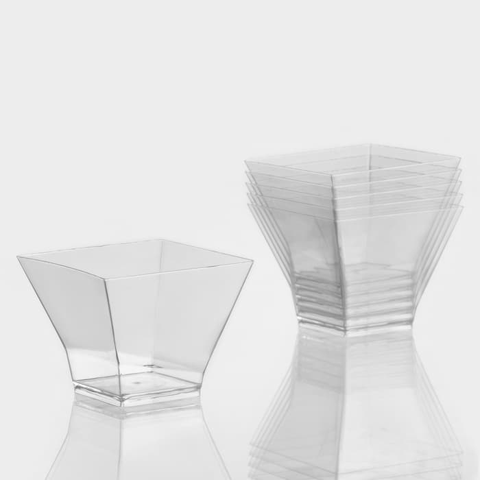 Форма одноразовая для фуршета «Пагода», 90 мл, пластик, прозрачная