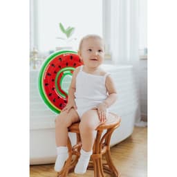 Круг для плавания новорожденных на шею Крошка Я «Арбузик», надувной, с ручками