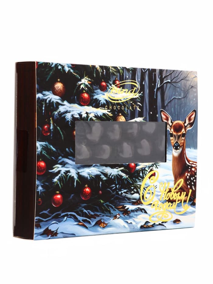 Шоколадное драже «Малина в темном шоколаде», Золотой Новый Год, 100 г