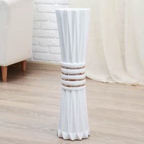Ваза напольная «Геометрия люкс», пояс, 16×60 см, керамика, белая