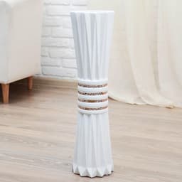 Ваза напольная «Геометрия люкс», пояс, 16×60 см, керамика, белая