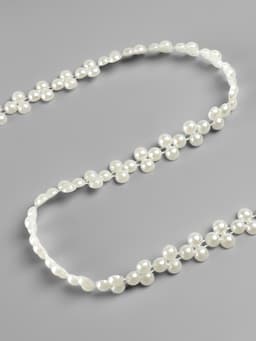 Жемчуг на нитях, плоский, 10 мм, 9±1 м, белый