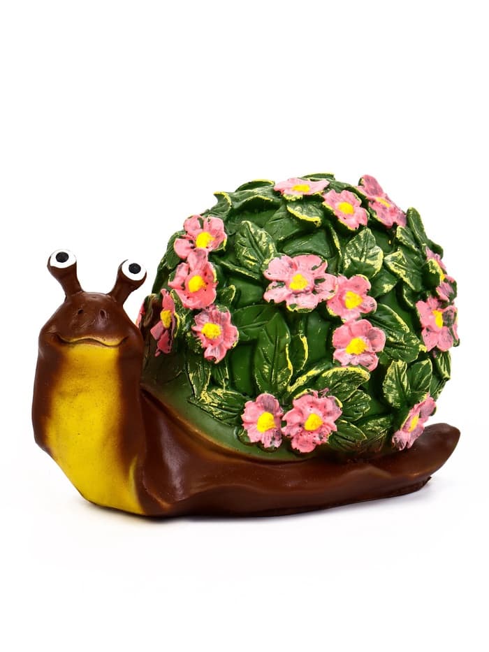 Садовая фигура из полистоуна «Улитка резная», 20×11×12 см