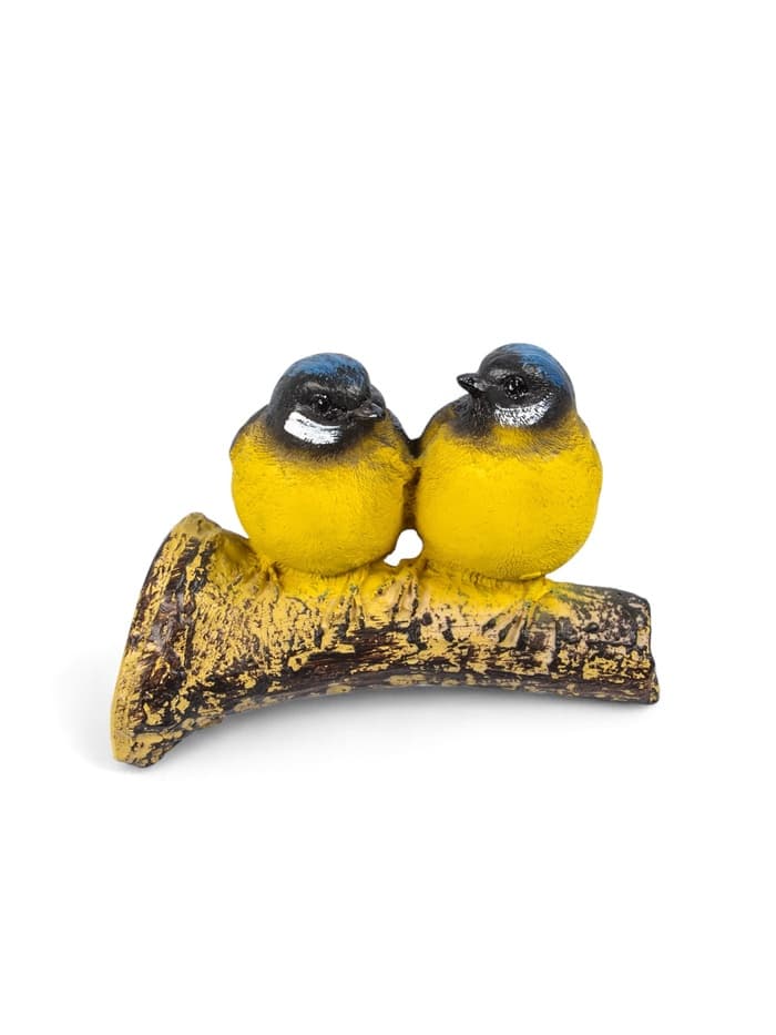 Садовая фигура из полистоуна «Синицы на ветке», подвесная, 16×12×12 см