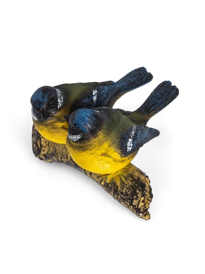 Садовая фигура из полистоуна «Синицы на ветке», подвесная, 16×12×12 см