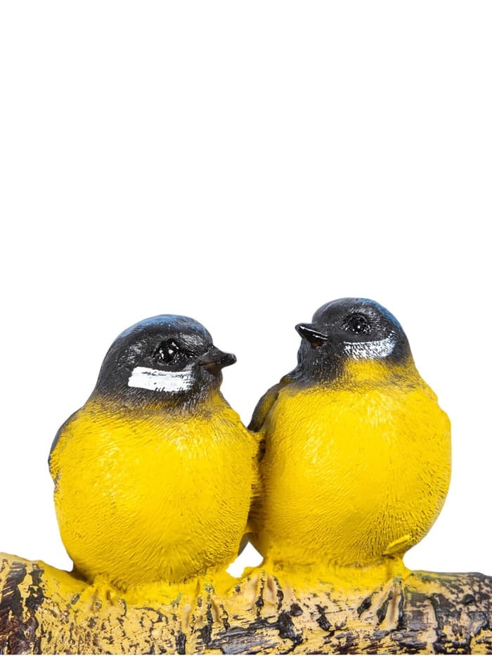 Садовая фигура из полистоуна «Синицы на ветке», подвесная, 16×12×12 см