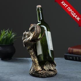 Подставка для бутылки «Слон», под бронзу, 14×13×25 см