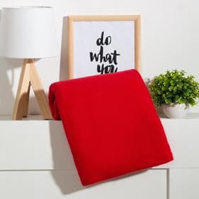 Плед флисовый «Экономь и Я», 150×200 см, 160 г/м², красный