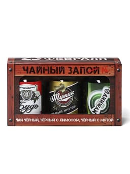 Чай подарочный «23 февраля», набор 50 г × 3 шт. (18+)