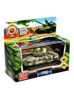 Машинка металлическая «Танк T-90» 12 см, подвижные детали, инерционная