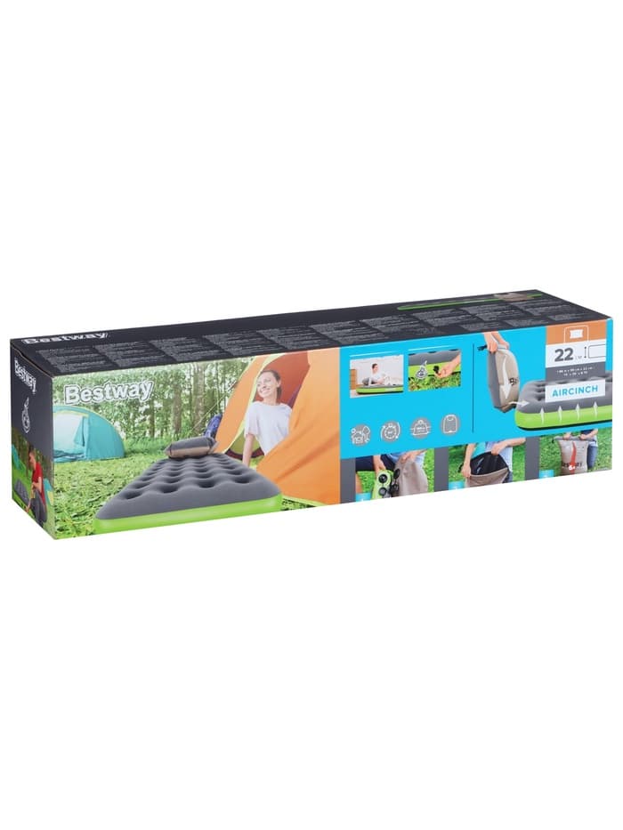 Матрас надувной Roll & Relax, 188×99×22 см, односпальный, 67619 Bestway