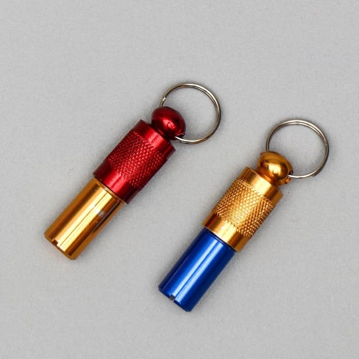 Адресник-капсула под записку, 0.8×3.3 см, фасовка 6 шт., металл, цвет МИКС