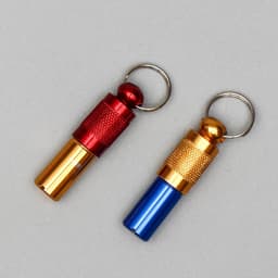 Адресник-капсула под записку, 0.8×3.3 см, фасовка 6 шт., металл, цвет МИКС