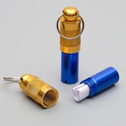 Адресник-капсула под записку, 0.8×3.3 см, фасовка 6 шт., металл, цвет МИКС