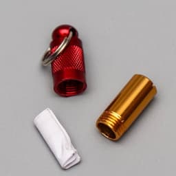 Адресник-капсула под записку, 0.8×3.3 см, фасовка 6 шт., металл, цвет МИКС