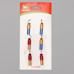 Адресник-капсула под записку, 0.8×3.3 см, фасовка 6 шт., металл, цвет МИКС