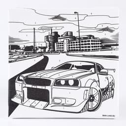 Картина по номерам для детей «Тачка в мегаполисе», 15×15 см