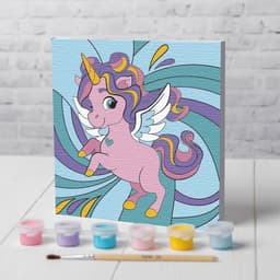 Картина по номерам для детей «Волшебный единорог», 15×15 см