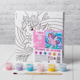 Картина по номерам для детей «Волшебный единорог», 15×15 см