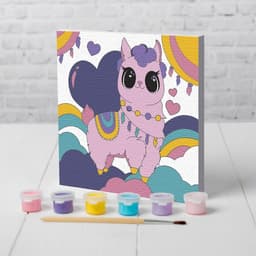 Картина по номерам для детей «Волшебная лама», 15×15 см