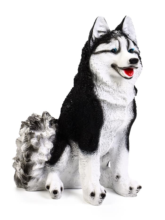 Садовая фигура из полистоуна «Хаски», 37×20×27 см