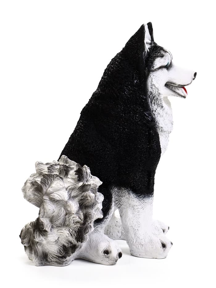 Садовая фигура из полистоуна «Хаски», 37×20×27 см