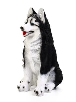 Садовая фигура из полистоуна «Хаски», 37×20×27 см