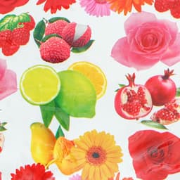 Клеёнка на стол Доляна «Фрукты», ширина 137 см, толщина 0.08 мм, рулон 30 м