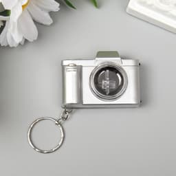 Фонарик - брелок для ключей «Фотоаппарат», мигает, 3.3×4.8×2 см, МИКС