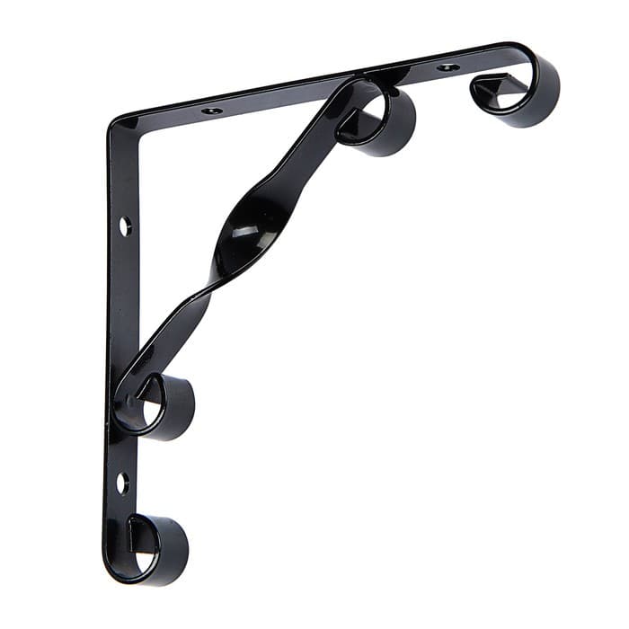 Кронштейн ТУНДРА, LIGHT, 150×150, металл, черный