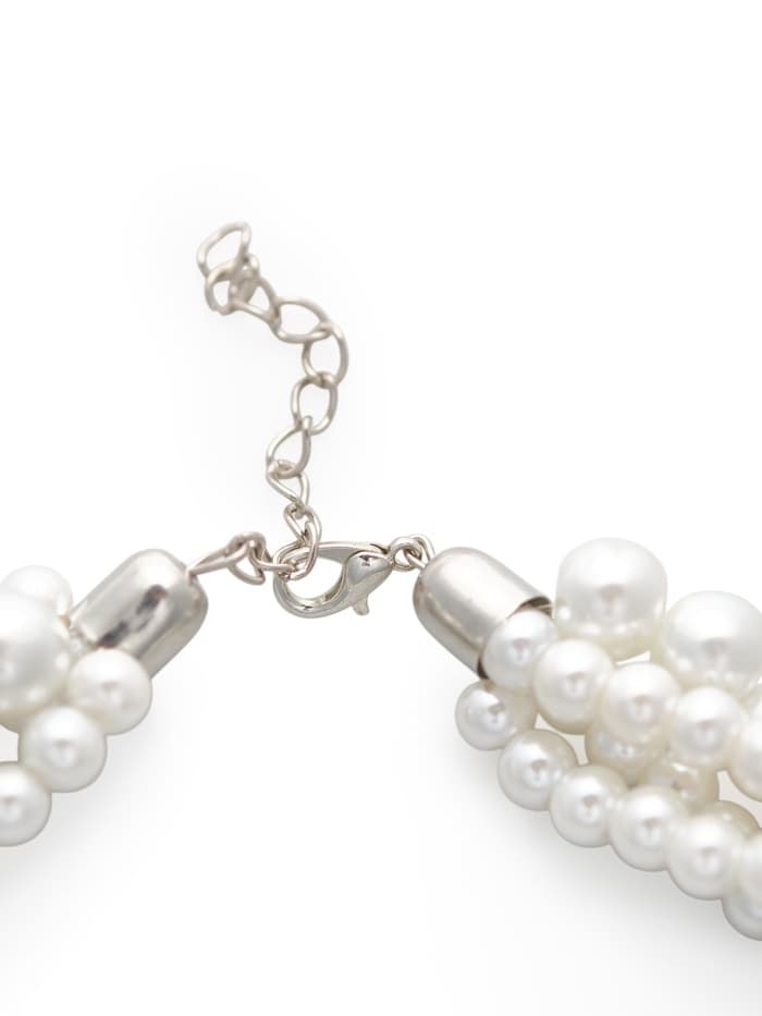 Бусы «Жгут», с жемчугом, шар №6.10, белые, L=45 см